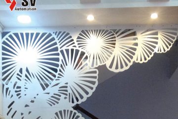 Một mẫu vách ngăn trang trí đẹp mắt